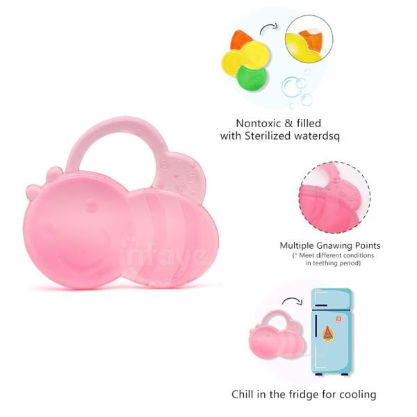 Cooling Teether Soothes Gums Promotes Healthy Oral Development Safer-Plastic EVA Filled with sterilized Water Chill for Extra Relief Textured Surface to Massage Gumshon