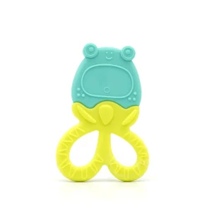 BPA free Safety Bite Chew Soft Silicone Rattle Tooth Gel Food Grade Fruit Baby Teethers Toy