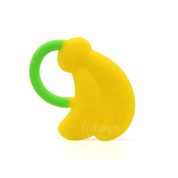 Baby Silicone Teether Set for Infant Boys and Girls Soothe Freezer Safe Sore Gums Relief banana Shape