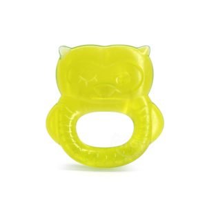Baby Water-Filled Cool Teether- owl, yellow, liquid filled teether