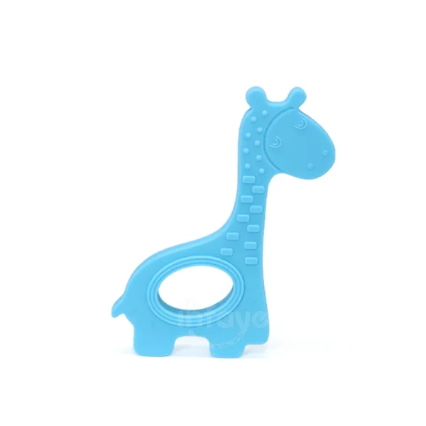 Cute Creative Giraffe Teether New Infant Baby Teether Soft Silicone DIY Baby Giraffe Shape Handmade Craft Chew Ring Toy