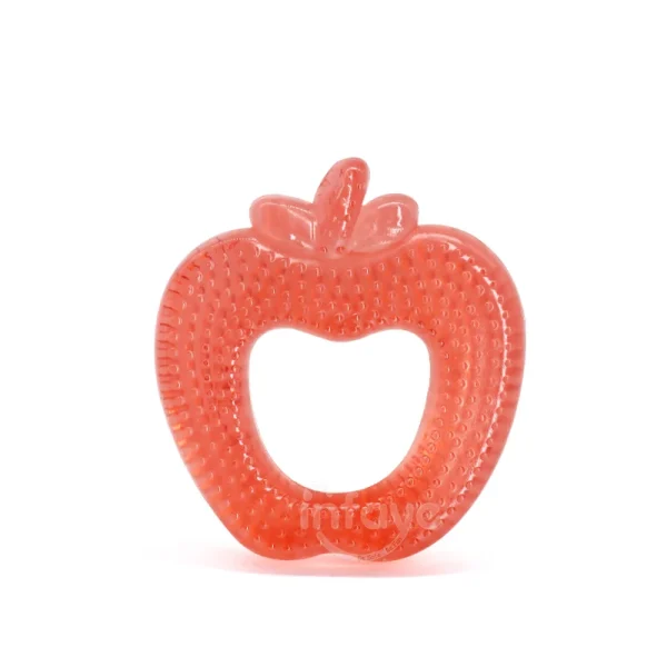 Cute Fruit Red Apple Baby Teether Toys Infants Water Filled Teething Gums BPA Free