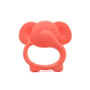 Lovely Elephant Shape Food Grade Silicone Baby Teether Teething For Baby Infant