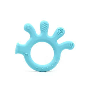 Non-toxic Silicone Toys Food Grade Funny Finger Chew Silicone Baby Teether For Toddlers Teething