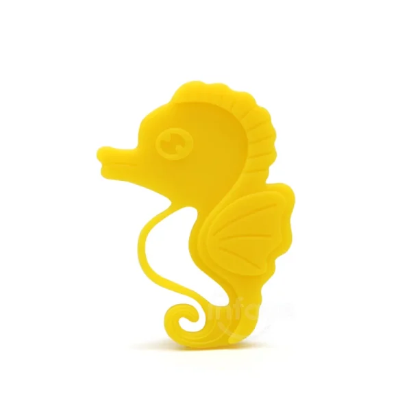 Sea Horse Baby Teether, Teething Toy for Infants and Babies, 100% Food Grade Silicone, yellow