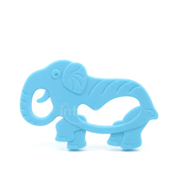 Soft blue Elephant Teethers for Babies 6-12 months Silicone Teething Toy Gift for babies Gum Massager Anxiety Relief Items
