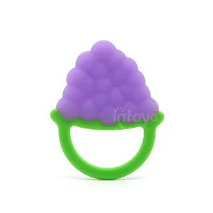 Soft silicone massager for gums Baby silicone teether toy, Grape
