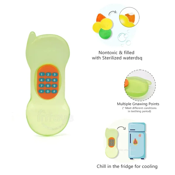 Teething Toys for Babies 0-6 Months 6-12 Months- BPA Free telephone shape water filled Teether Chew Toys, Freezer Safe for Infants and Toddlers, Baby Gift Set