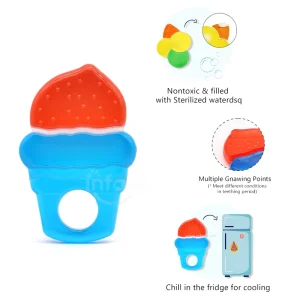 Water-Filled Teethers; icecream-Shaped Water Teethers; Cutie Coolers are Textured On Both Sides to Massage Sore Gums; Can Be Chilled in Refrigerator