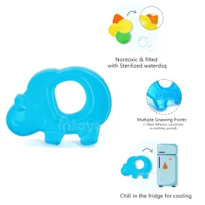 blue hippo water filled cool teether, water filled teether safe