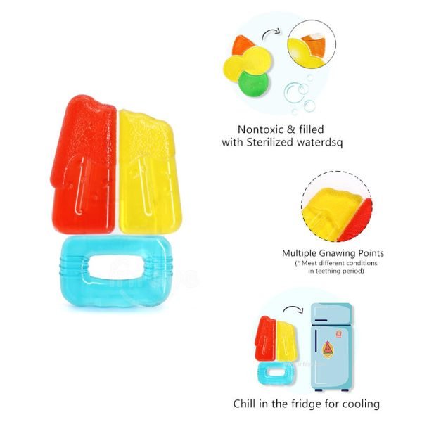 icecream water teether, best cold teething toys, cold teething toys- BPA free
