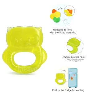 owl water teether soother, water teething ring, best cold teethers