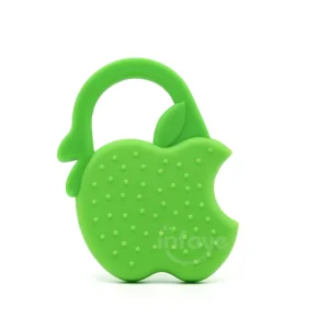 silicone teething ring in fruit apple shape for 3 months