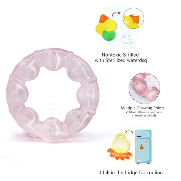teething ring water filled teether, teether cold, water filled teether use