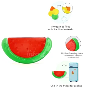 watermelon cool teether for babies 6-12 months, water filled teething toys cold, cold pacifier teething