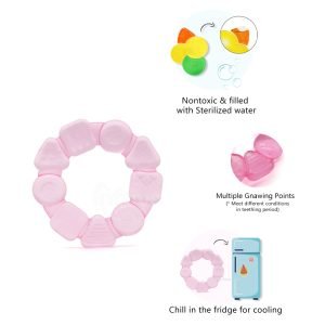 water filled silicone teether, lamaze water filled teether