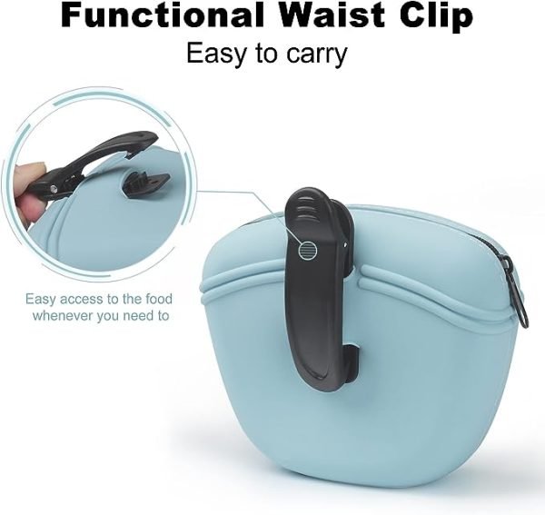 Silicone Dog Treat Training Pouch With Clip