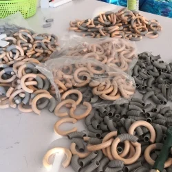 Wooden Silicone Teething Rings Production